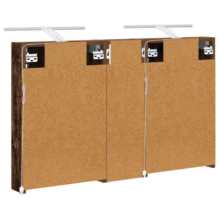 Badeværelsesskabsæt 3 pcs 100 x 10,5 x 60,5 cm Konstrueret træ