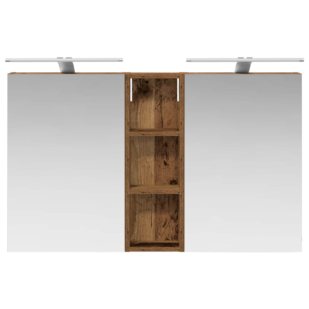 Badeværelsesskabsæt 3 pcs 100 x 10,5 x 60,5 cm Konstrueret træ