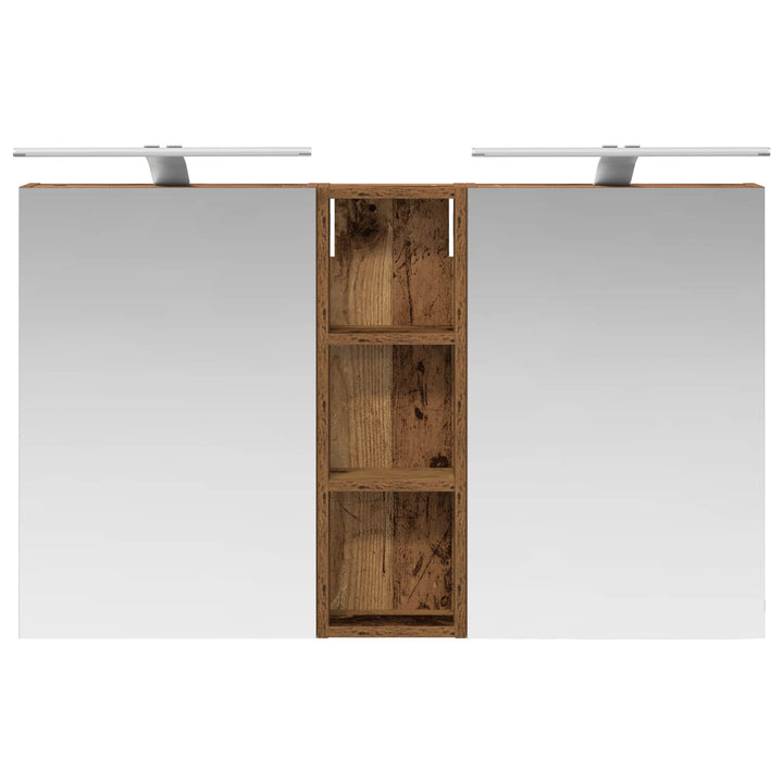 Badeværelsesskabsæt 3 pcs 100 x 10,5 x 60,5 cm Konstrueret træ