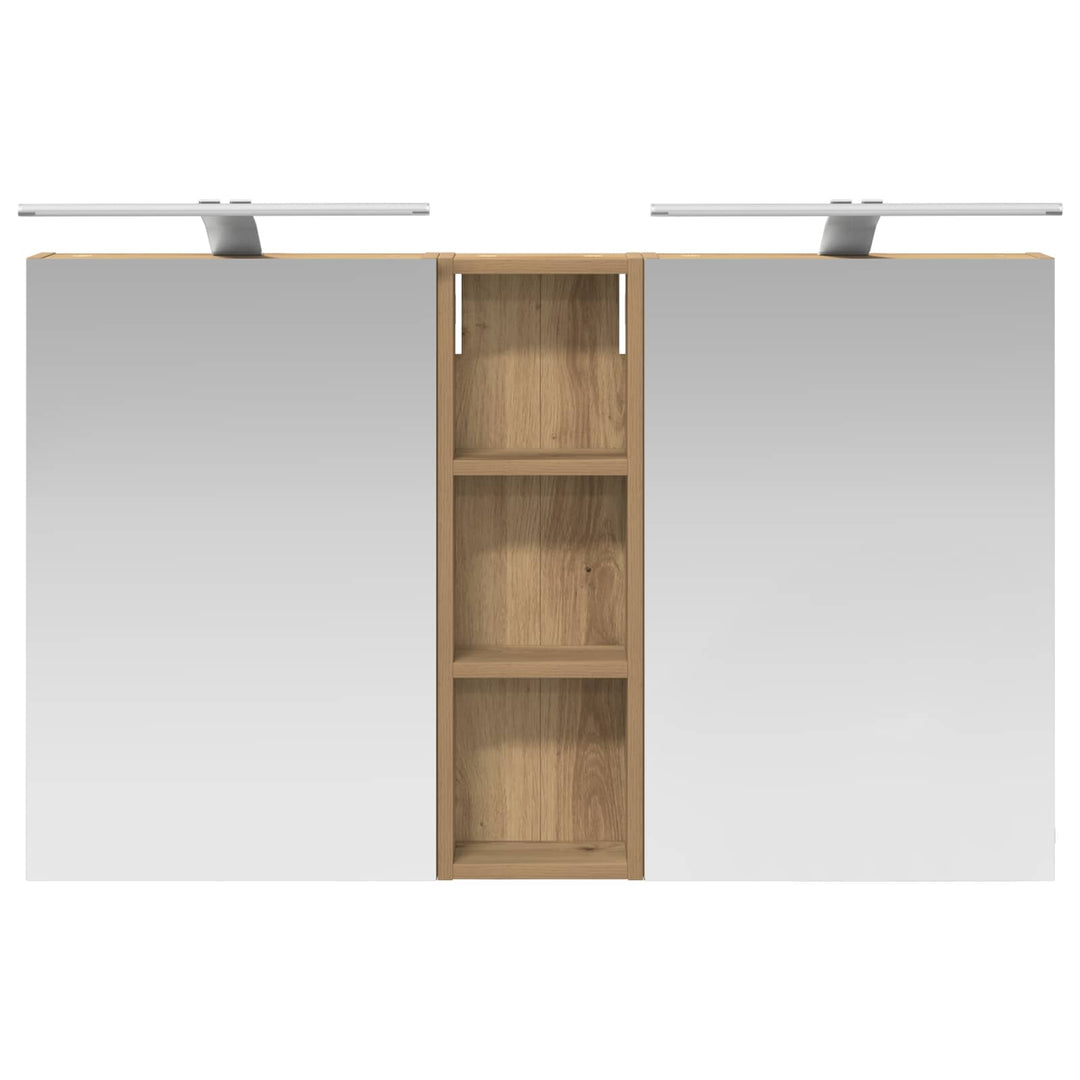 Badeværelsesskabsæt 3 pcs 100 x 10,5 x 60,5 cm Konstrueret træ