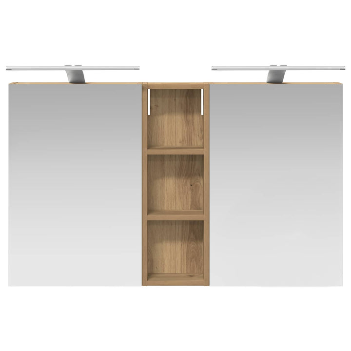 Badeværelsesskabsæt 3 pcs 100 x 10,5 x 60,5 cm Konstrueret træ