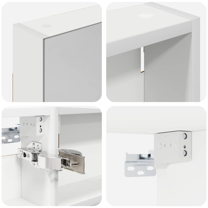 Badeværelsesskabsæt 3 pcs 110 x 10,5 x 60,5 cm Konstrueret træ