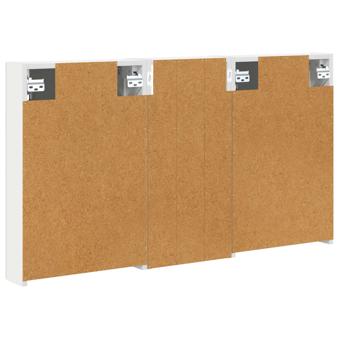 Badeværelsesskabsæt 3 pcs 110 x 10,5 x 60,5 cm Konstrueret træ