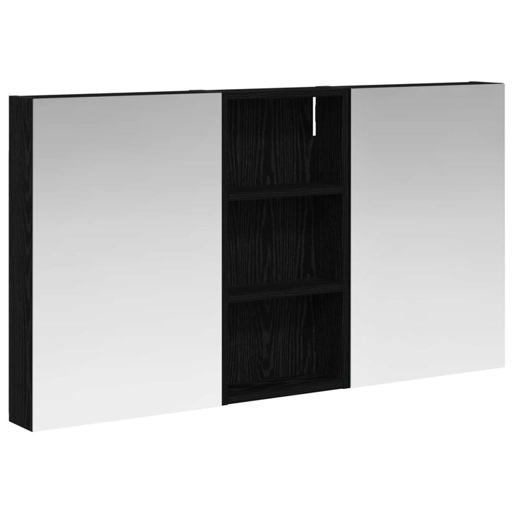 Badeværelsesskabsæt 3 stk. 110 x 10,5 x 60,5 cm Konstrueret træ