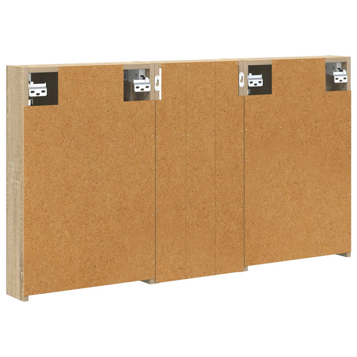 Badeværelsesskabsæt 3 stk. 110 x 10,5 x 60,5 cm Konstrueret træ