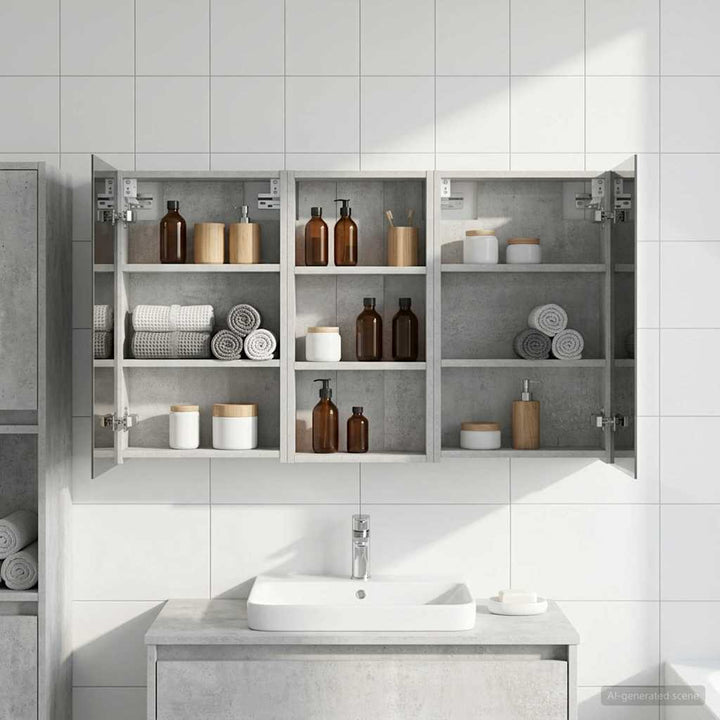 Badeværelsesskabsæt 3 pcs 110 x 10,5 x 60,5 cm Konstrueret træ