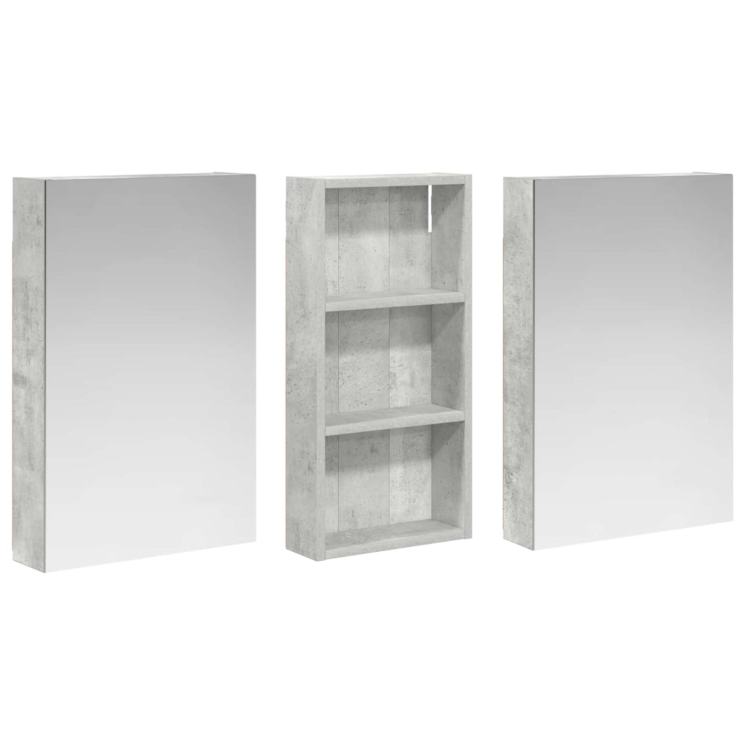 Badeværelsesskabsæt 3 pcs 110 x 10,5 x 60,5 cm Konstrueret træ