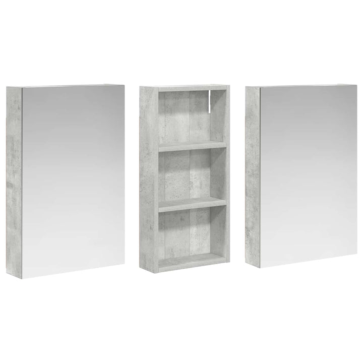 Badeværelsesskabsæt 3 pcs 110 x 10,5 x 60,5 cm Konstrueret træ