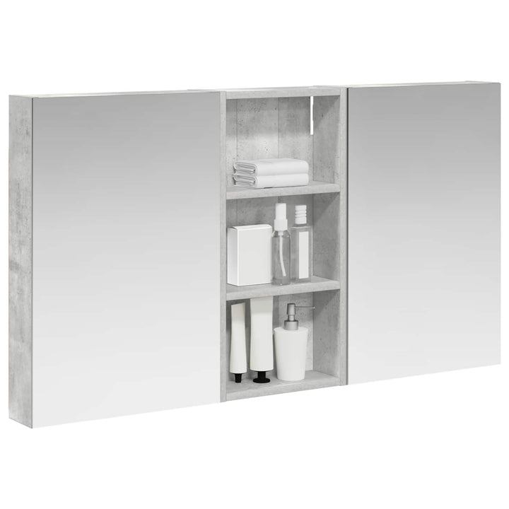 Badeværelsesskabsæt 3 pcs 110 x 10,5 x 60,5 cm Konstrueret træ