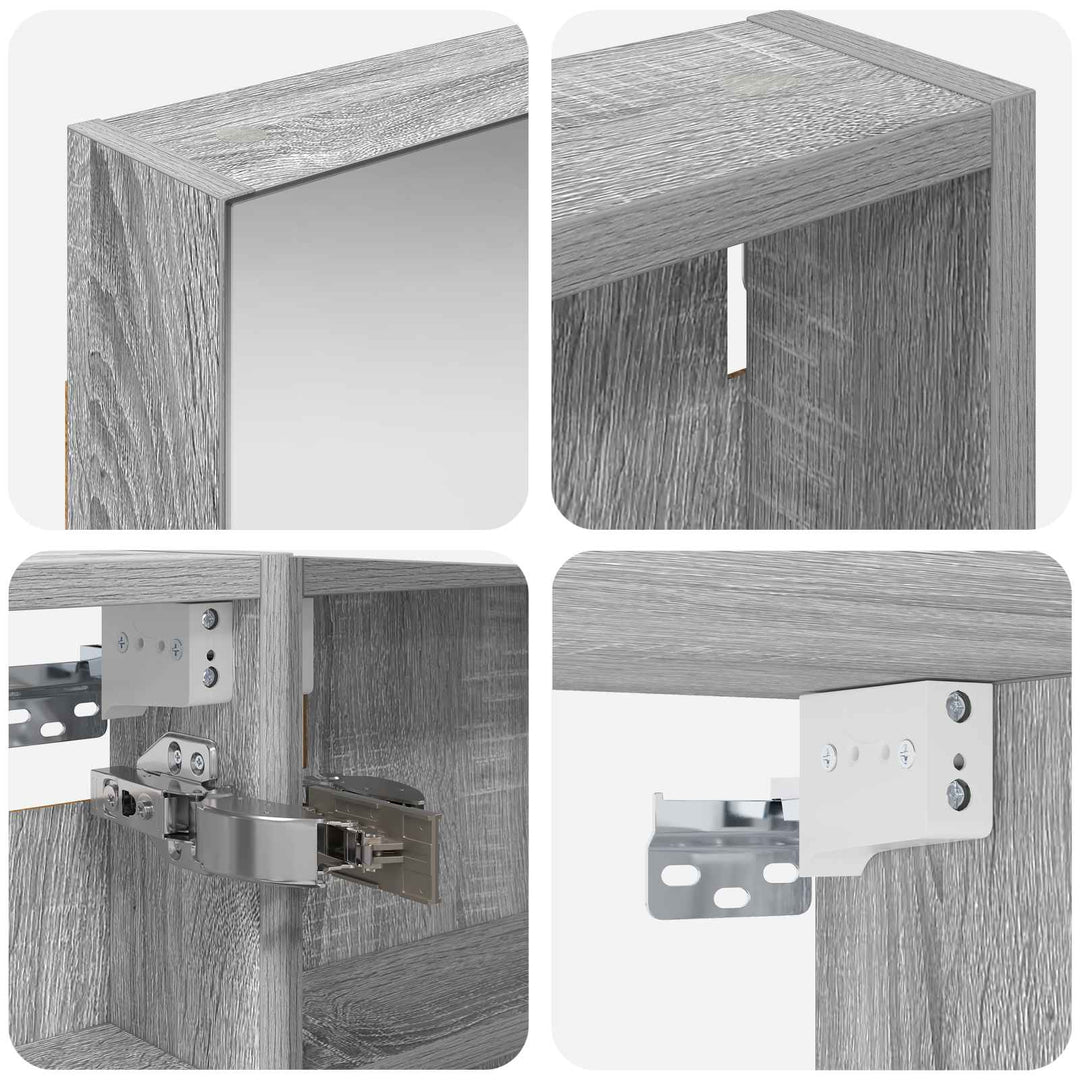 Badeværelsesskabsæt 3 pcs 110 x 10,5 x 60,5 cm Konstrueret træ