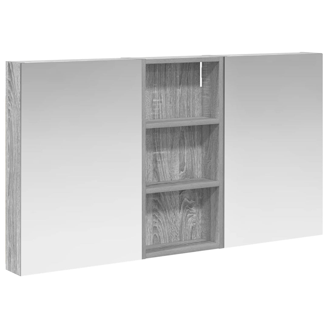 Badeværelsesskabsæt 3 pcs 110 x 10,5 x 60,5 cm Konstrueret træ