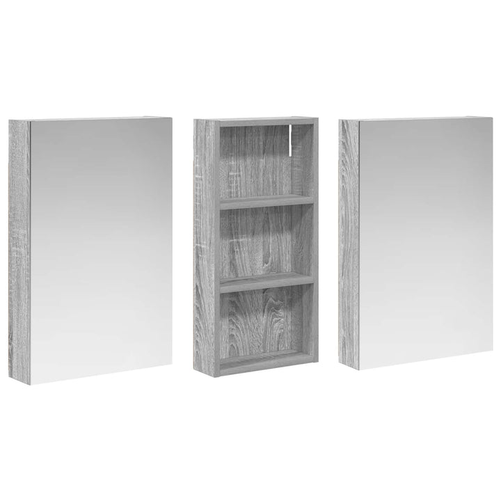 Badeværelsesskabsæt 3 pcs 110 x 10,5 x 60,5 cm Konstrueret træ