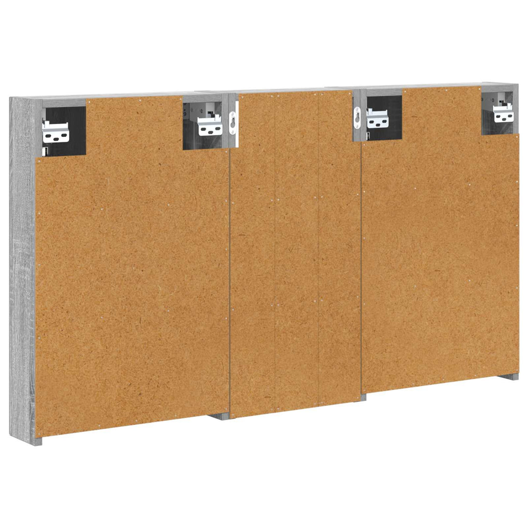 Badeværelsesskabsæt 3 pcs 110 x 10,5 x 60,5 cm Konstrueret træ