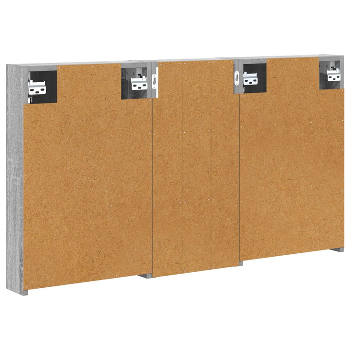 Badeværelsesskabsæt 3 pcs 110 x 10,5 x 60,5 cm Konstrueret træ