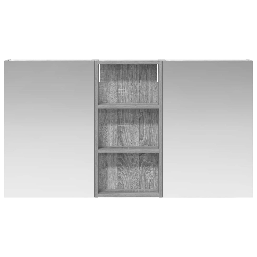 Badeværelsesskabsæt 3 pcs 110 x 10,5 x 60,5 cm Konstrueret træ