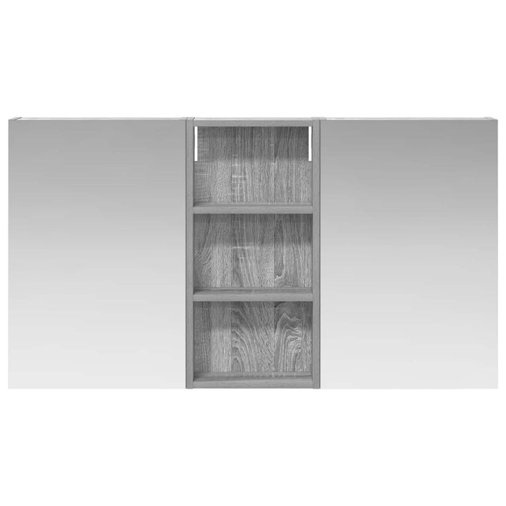 Badeværelsesskabsæt 3 pcs 110 x 10,5 x 60,5 cm Konstrueret træ