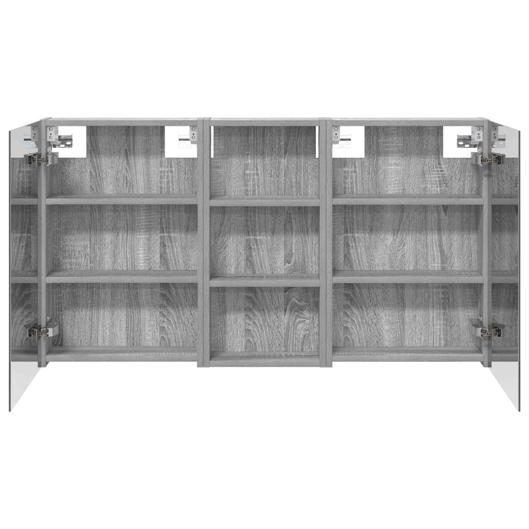 Badeværelsesskabsæt 3 pcs 110 x 10,5 x 60,5 cm Konstrueret træ