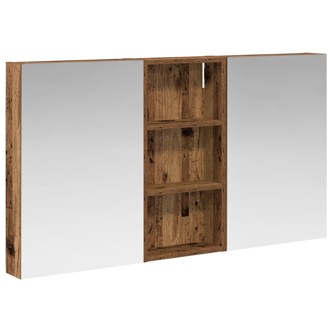 Badeværelsesskabsæt 3 pcs 110 x 10,5 x 60,5 cm Konstrueret træ