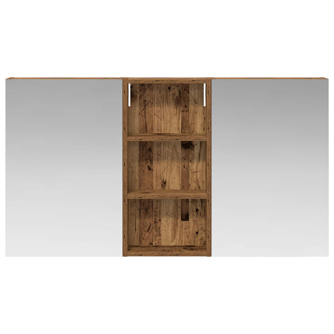 Badeværelsesskabsæt 3 pcs 110 x 10,5 x 60,5 cm Konstrueret træ