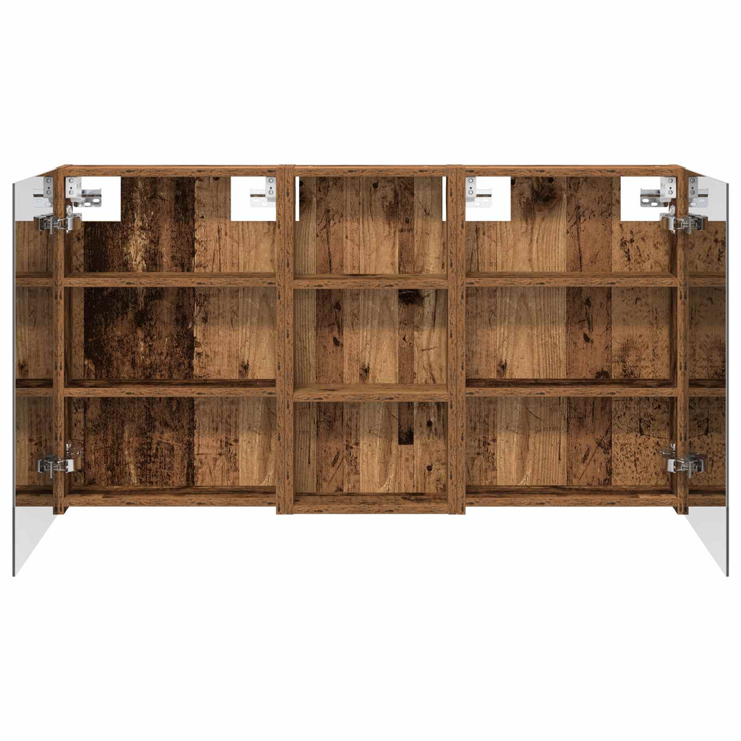 Badeværelsesskabsæt 3 pcs 110 x 10,5 x 60,5 cm Konstrueret træ
