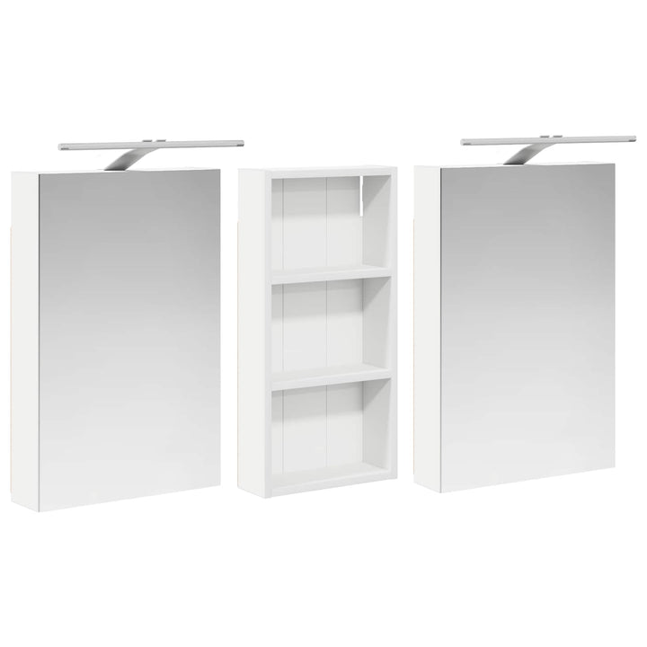 Badeværelsesskabsæt 3 pcs 110 x 10,5 x 60,5 cm Konstrueret træ