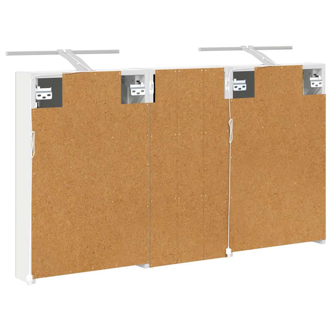 Badeværelsesskabsæt 3 pcs 110 x 10,5 x 60,5 cm Konstrueret træ