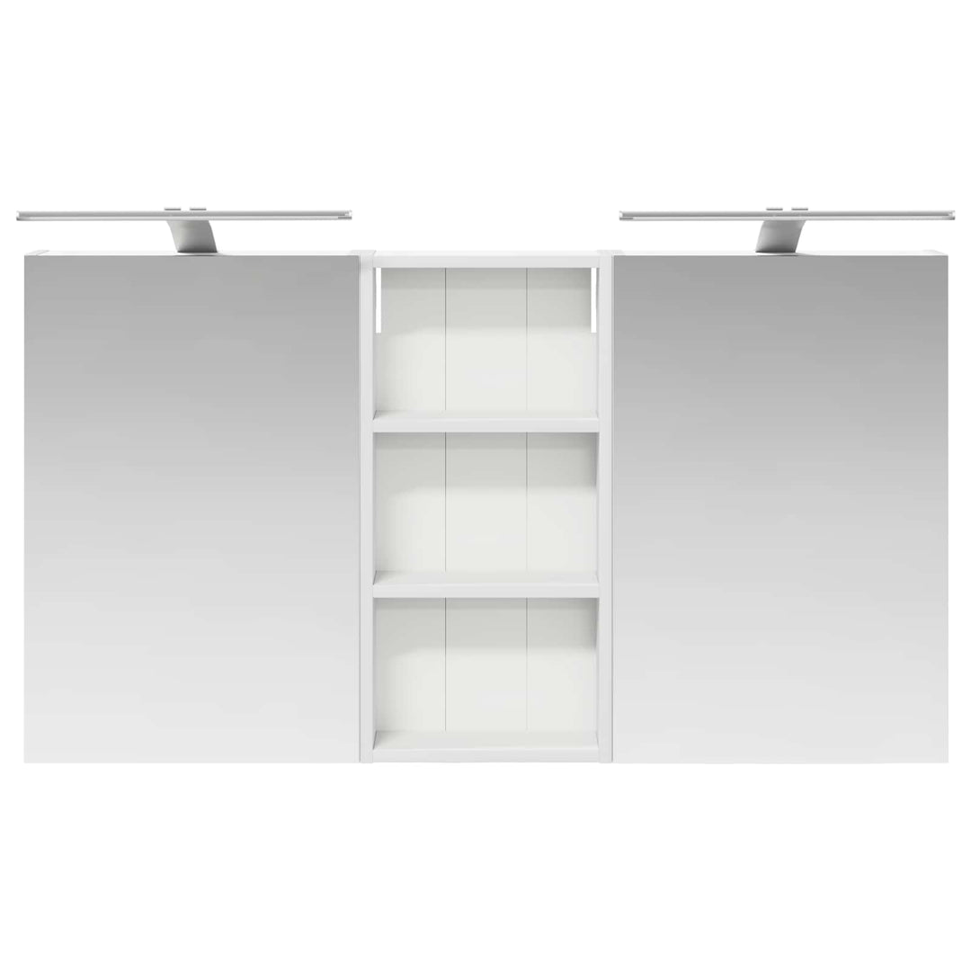 Badeværelsesskabsæt 3 pcs 110 x 10,5 x 60,5 cm Konstrueret træ
