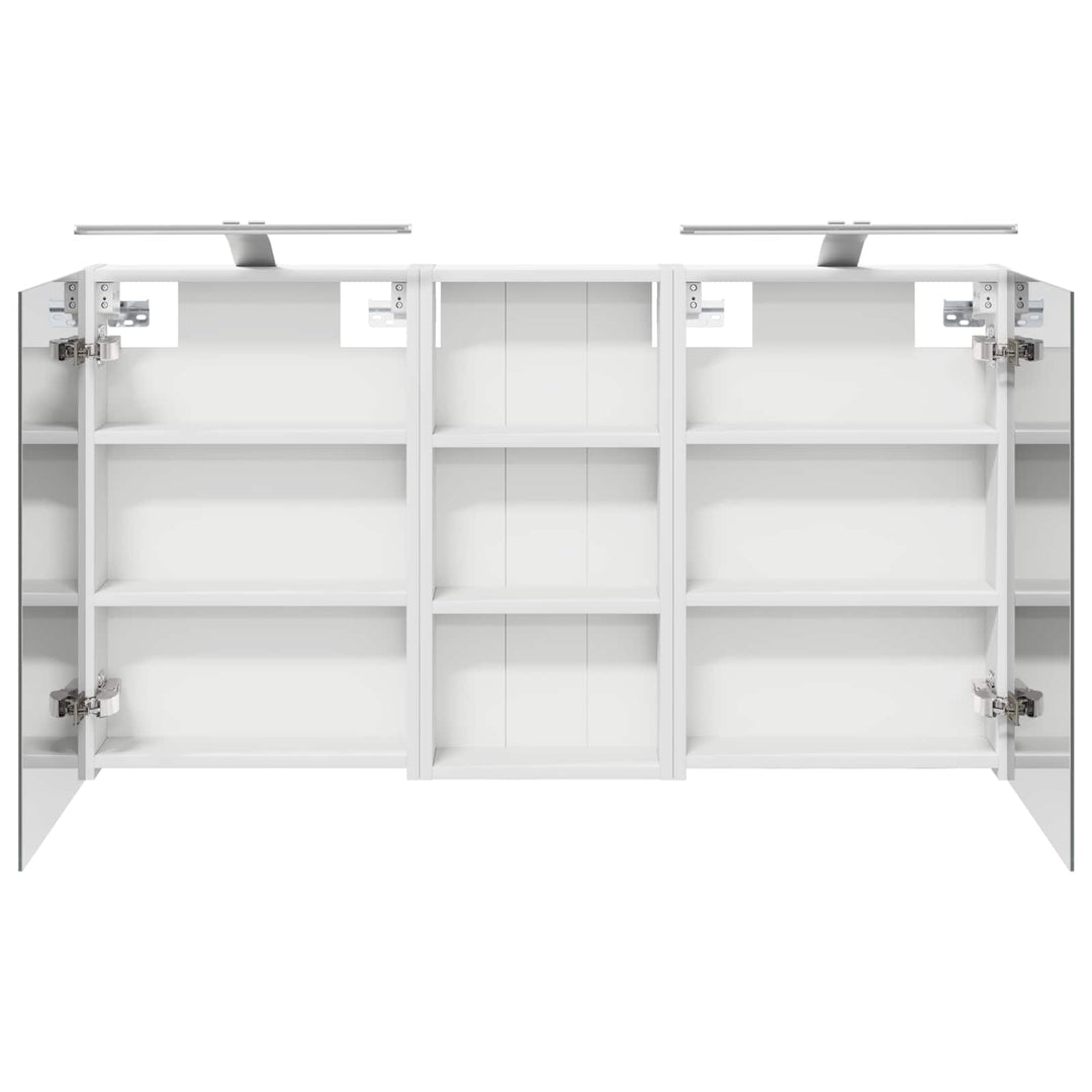 Badeværelsesskabsæt 3 pcs 110 x 10,5 x 60,5 cm Konstrueret træ