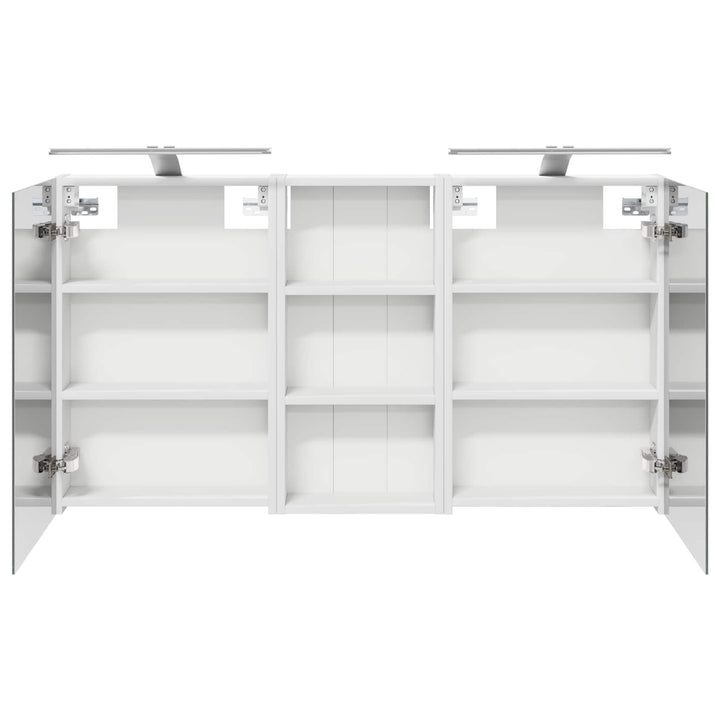 Badeværelsesskabsæt 3 pcs 110 x 10,5 x 60,5 cm Konstrueret træ