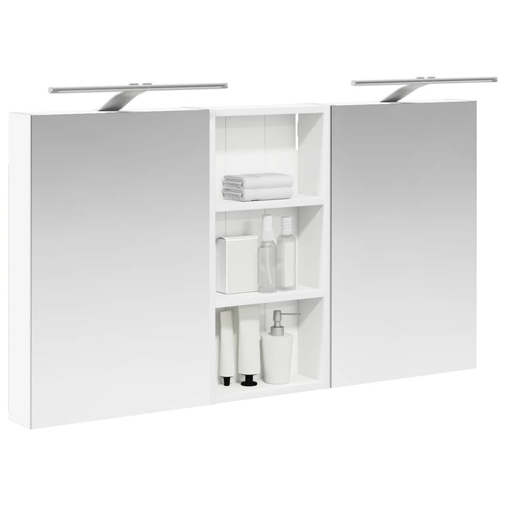Badeværelsesskabsæt 3 pcs 110 x 10,5 x 60,5 cm Konstrueret træ