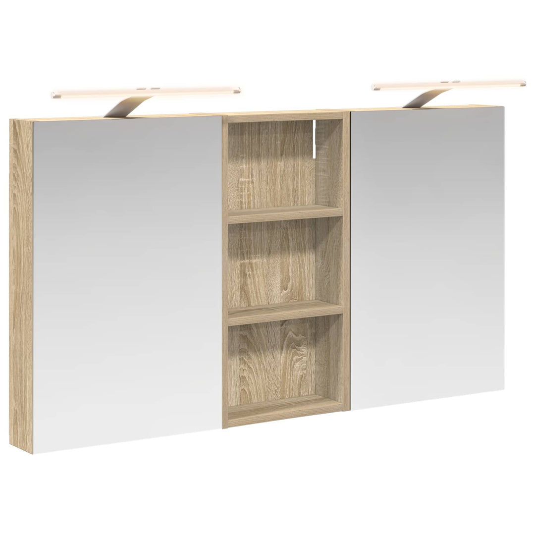 Badeværelsesskabsæt 3 pcs 110 x 10,5 x 60,5 cm Konstrueret træ