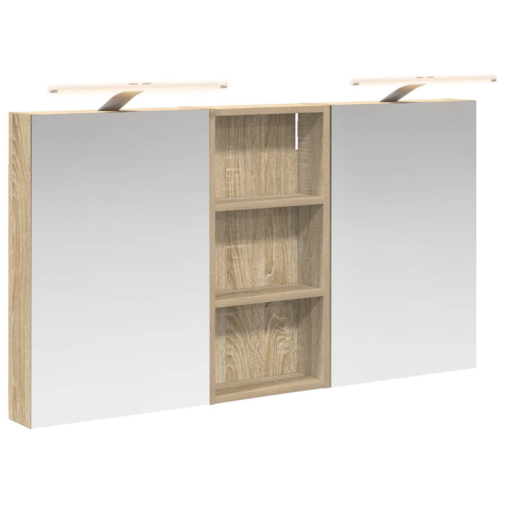 Badeværelsesskabsæt 3 pcs 110 x 10,5 x 60,5 cm Konstrueret træ