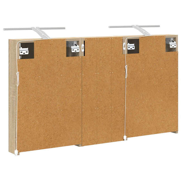 Badeværelsesskabsæt 3 pcs 110 x 10,5 x 60,5 cm Konstrueret træ