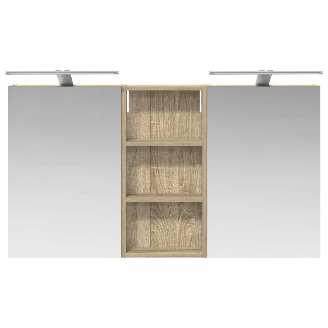 Badeværelsesskabsæt 3 pcs 110 x 10,5 x 60,5 cm Konstrueret træ