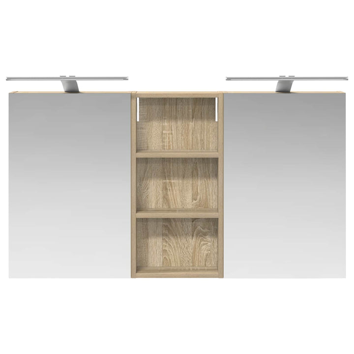 Badeværelsesskabsæt 3 pcs 110 x 10,5 x 60,5 cm Konstrueret træ
