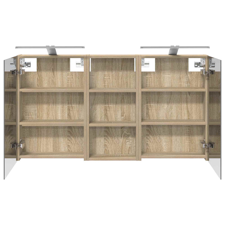 Badeværelsesskabsæt 3 pcs 110 x 10,5 x 60,5 cm Konstrueret træ