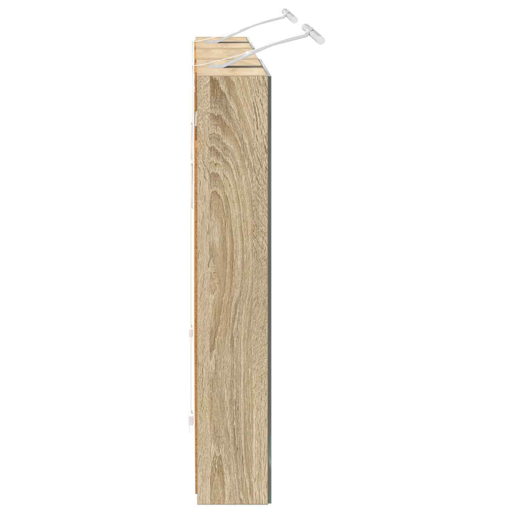 Badeværelsesskabsæt 3 pcs 110 x 10,5 x 60,5 cm Konstrueret træ