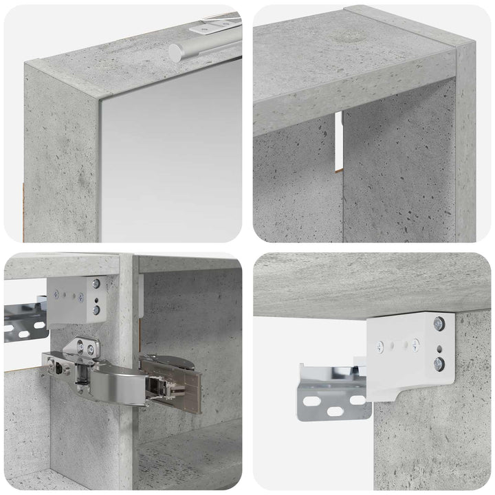 Badeværelsesskabsæt 3 stk. 110 x 10,5 x 60,5 cm Konstrueret træ