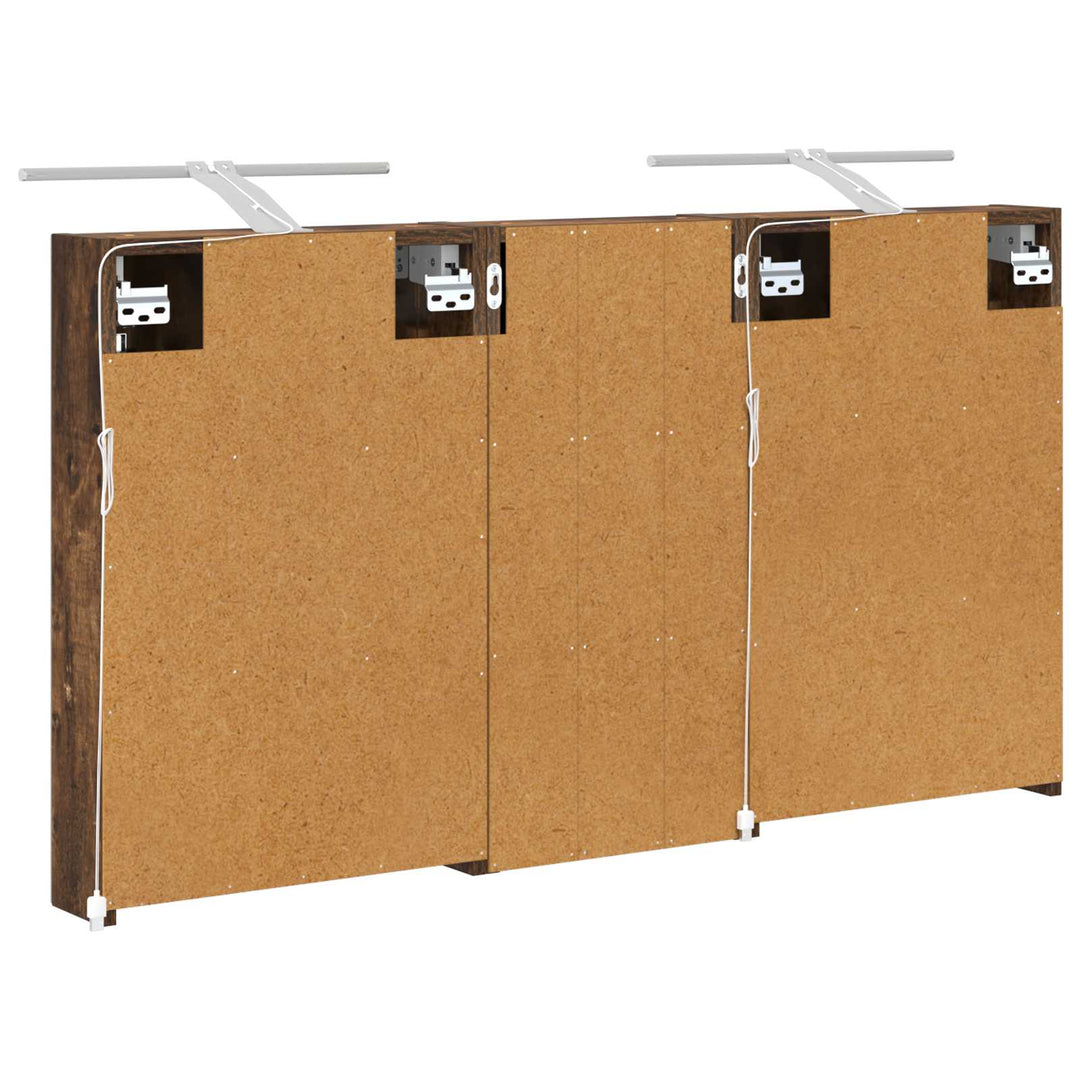 Badeværelsesskabsæt 3 pcs 110 x 10,5 x 60,5 cm Konstrueret træ