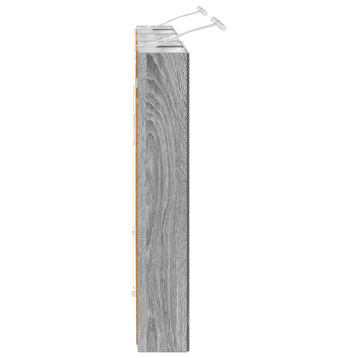 Badeværelsesskabsæt 3 stk. 110 x 10,5 x 60,5 cm Konstrueret træ