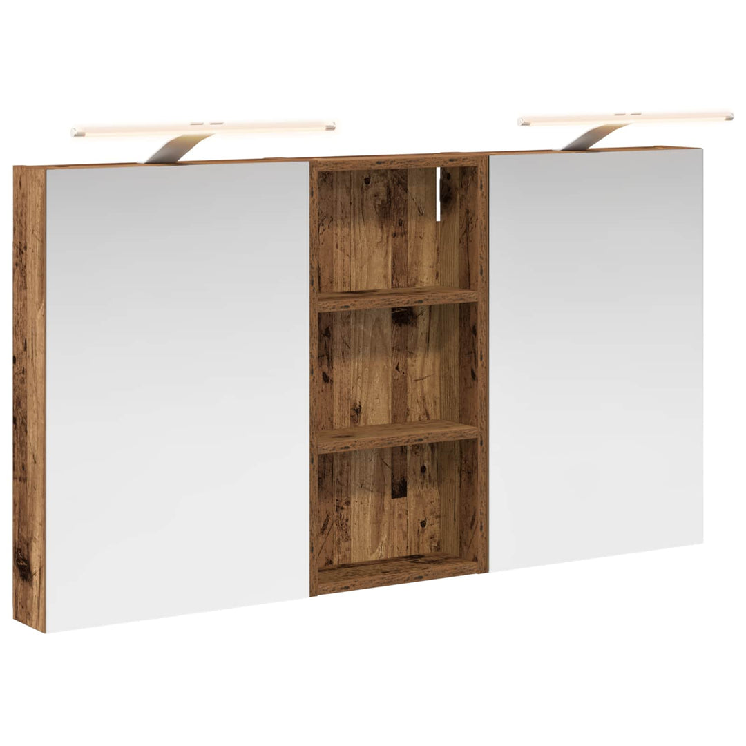 Badeværelsesskabsæt 3 pcs 110 x 10,5 x 60,5 cm Konstrueret træ