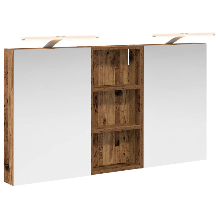Badeværelsesskabsæt 3 pcs 110 x 10,5 x 60,5 cm Konstrueret træ