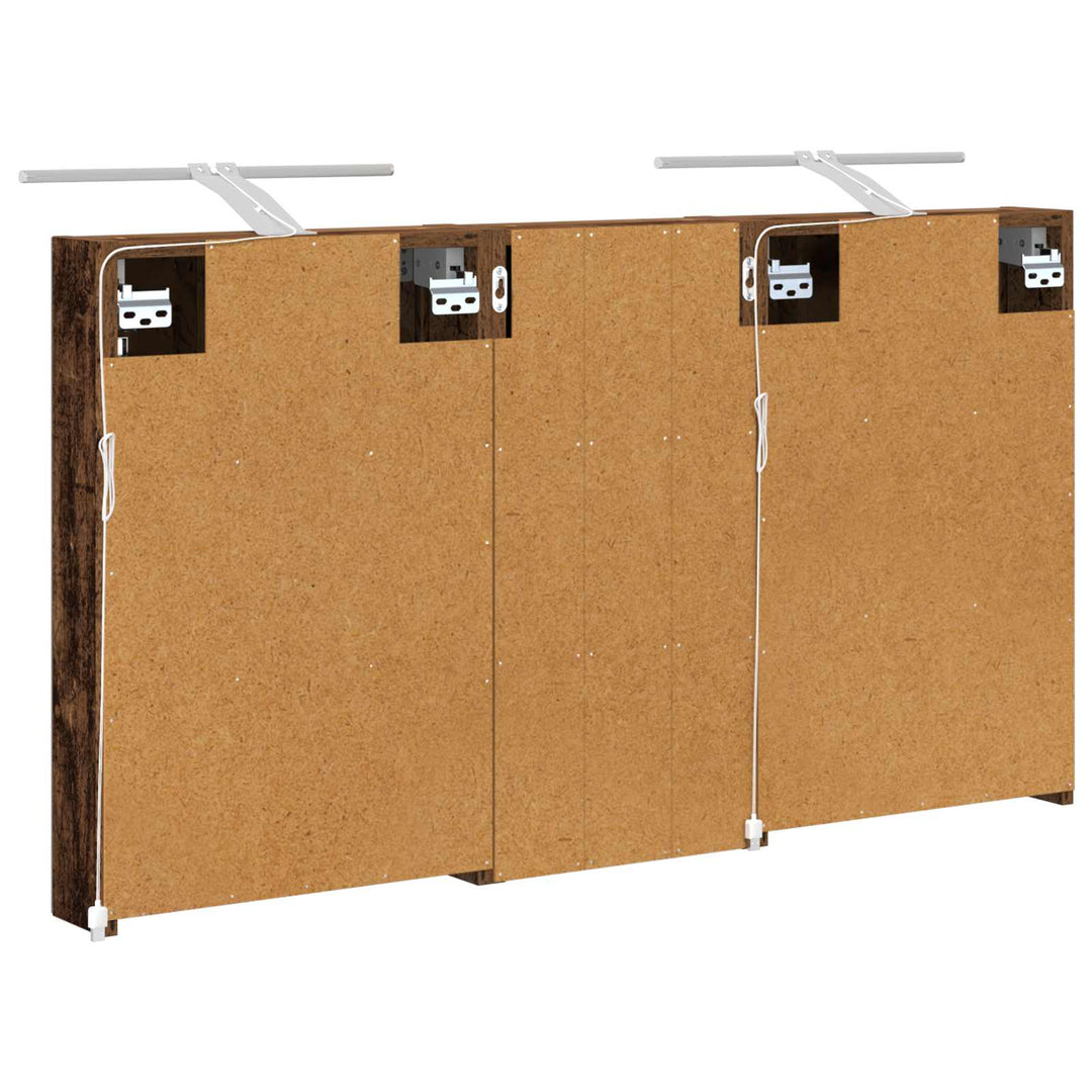 Badeværelsesskabsæt 3 pcs 110 x 10,5 x 60,5 cm Konstrueret træ