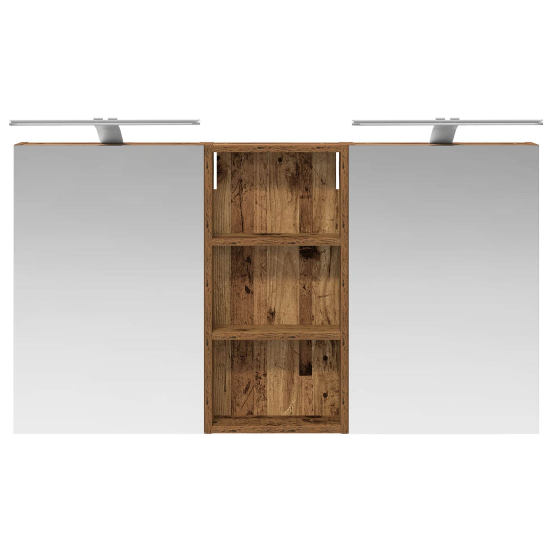 Badeværelsesskabsæt 3 pcs 110 x 10,5 x 60,5 cm Konstrueret træ