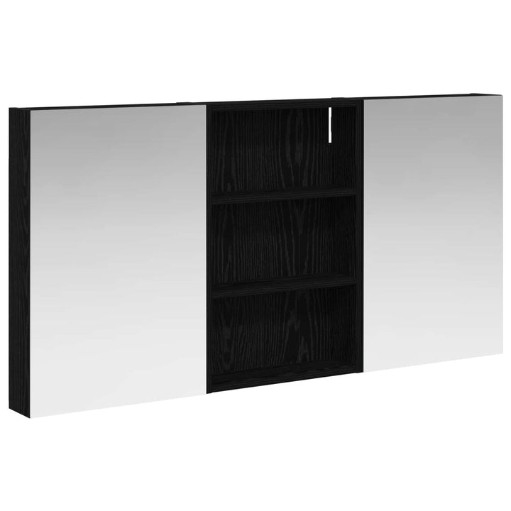 Badeværelsesskabsæt 3 stk. 120 x 10,5 x 60,5 cm Konstrueret træ