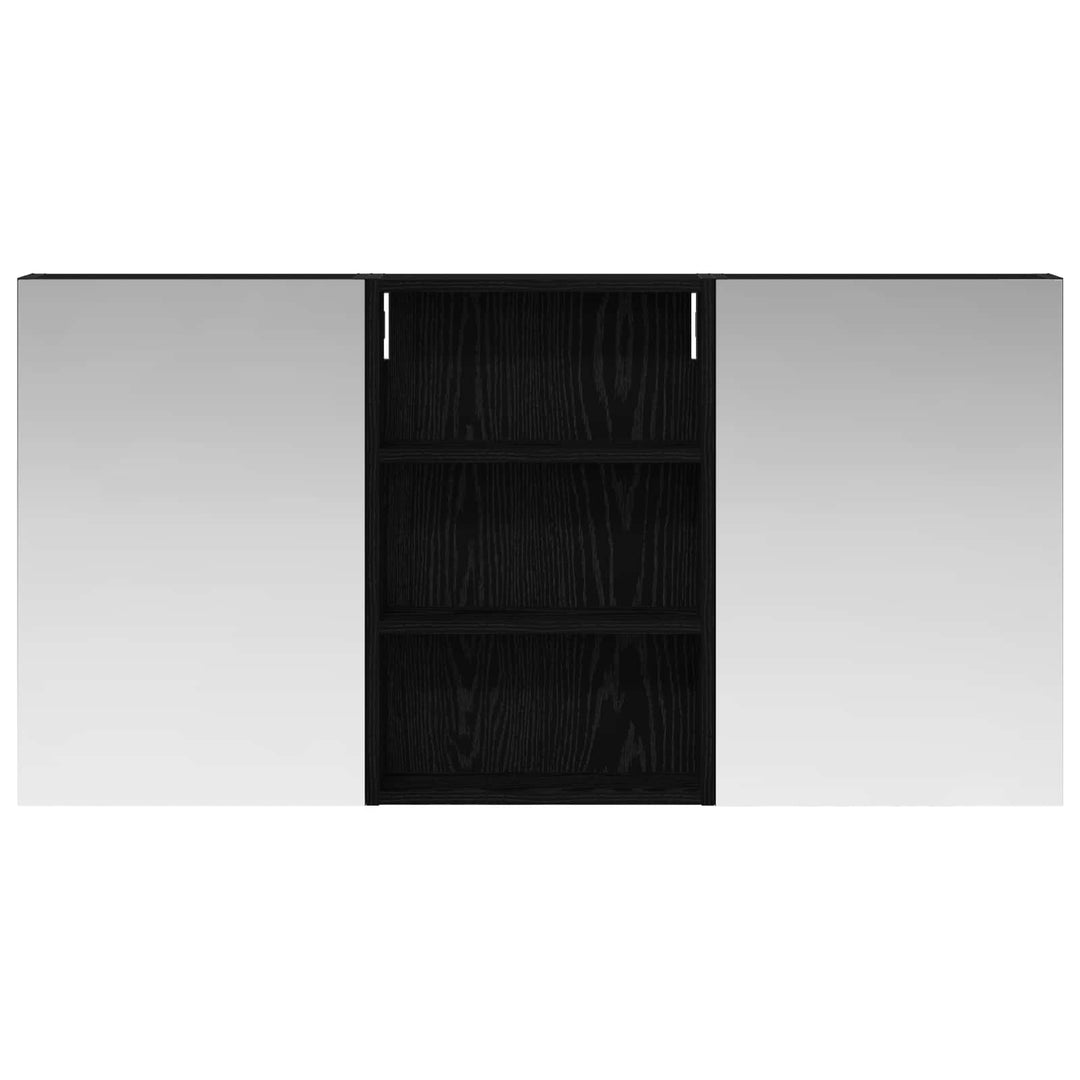 Badeværelsesskabsæt 3 stk. 120 x 10,5 x 60,5 cm Konstrueret træ