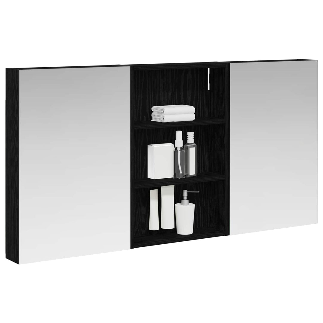 Badeværelsesskabsæt 3 stk. 120 x 10,5 x 60,5 cm Konstrueret træ