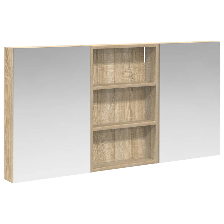 Badeværelsesskabsæt 3 pcs 120 x 10,5 x 60,5 cm Konstrueret træ