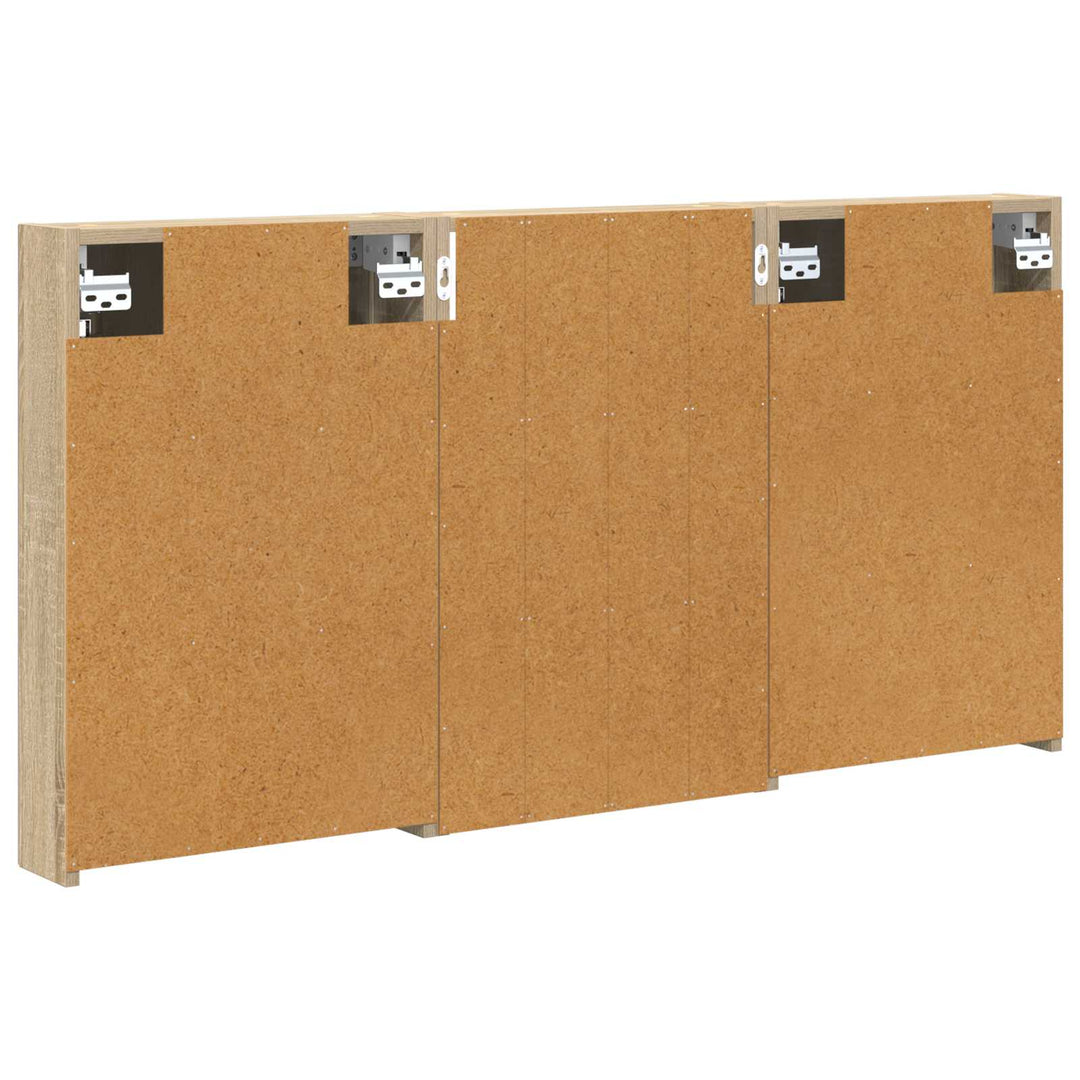 Badeværelsesskabsæt 3 pcs 120 x 10,5 x 60,5 cm Konstrueret træ