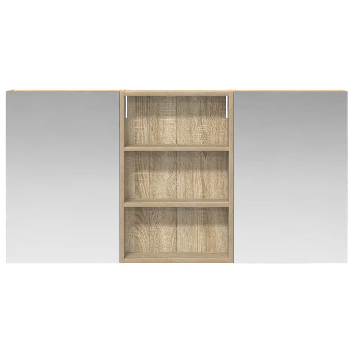Badeværelsesskabsæt 3 pcs 120 x 10,5 x 60,5 cm Konstrueret træ